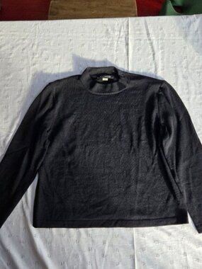 St. John Black Long Sleeve Sweater